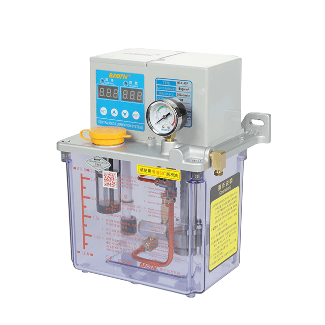 Baotn China Auto Lubrication Pump BTA-A2 Type Oil Lubricating Pump with Digital Display Intermittent Electric Lubricating Gear Pump