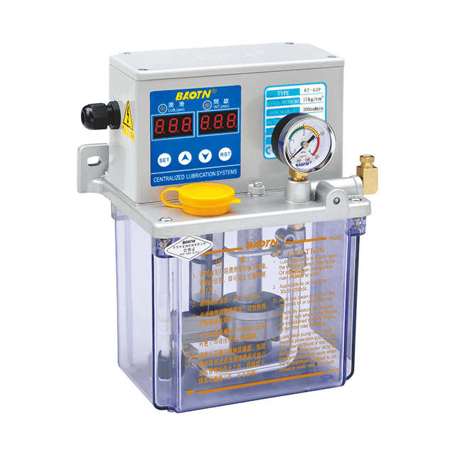 Baotn China Auto Lubrication Pump BTA-A2 Type Oil Lubricating Pump with Digital Display Intermittent Electric Lubricating Gear Pump