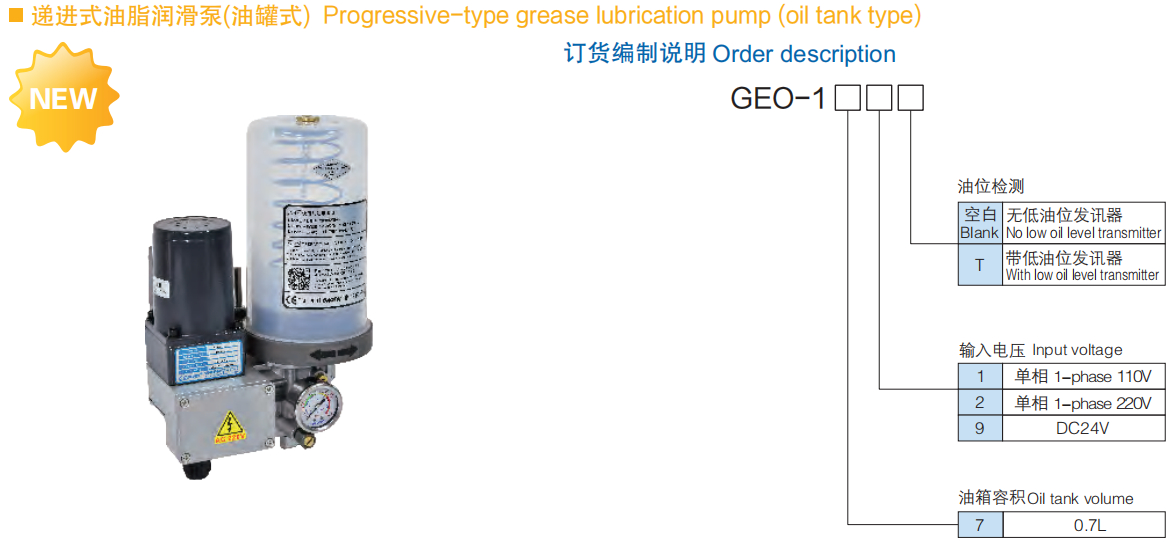 AUTO grease lubrication pump 