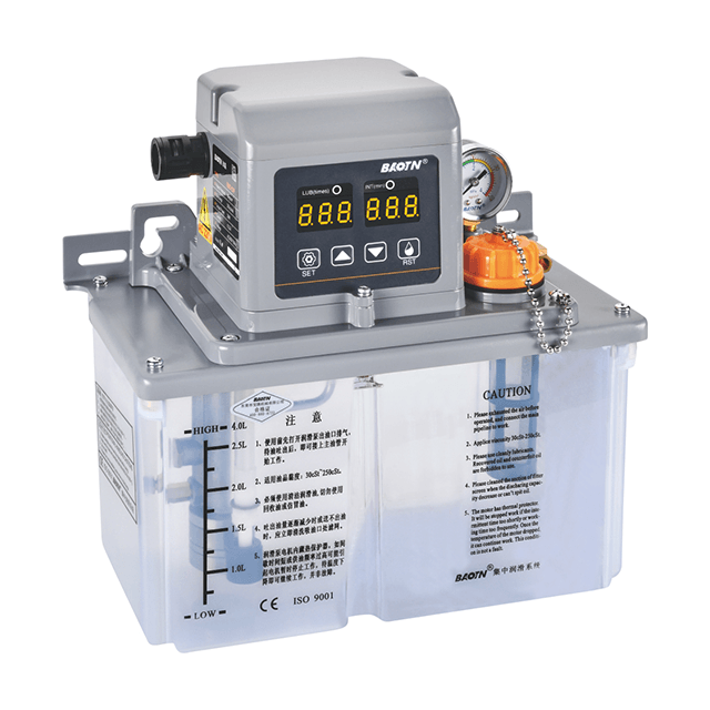 Large Volume Baotn China BTD-A2P8 Type 8L Sheet Metal Oil Tank Continuous Electric Oil Lubricating Pump Gear Pump with Digital Display